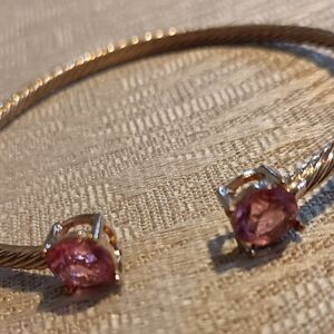 Elegant Pink and Gold Bracelet